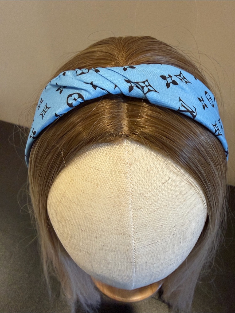 Blue Patterned Knotted Headband for Kids